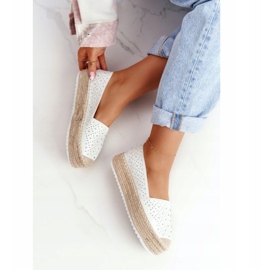 S.Barski Espadrilles On The Straw Platform S. Bararski Fehér ezüst 3