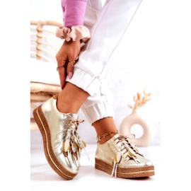 Maciejka 04550-25 Arany bőrcipő aranysárga 3