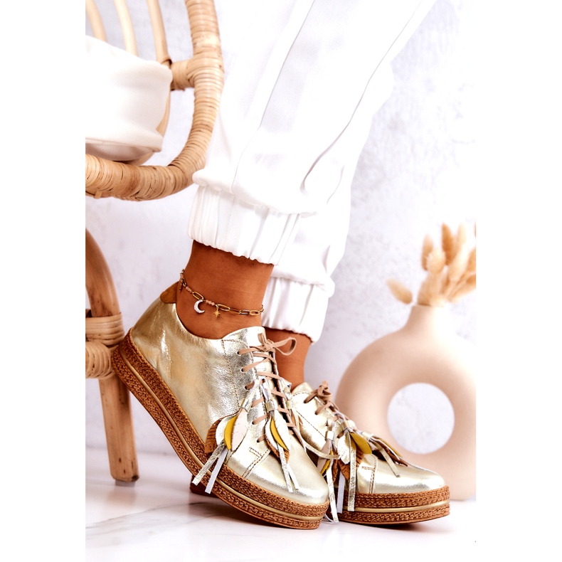 Maciejka 04550-25 Arany bőrcipő aranysárga 1