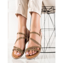 Primavera Arany Szandál cirkóniával aranysárga 1