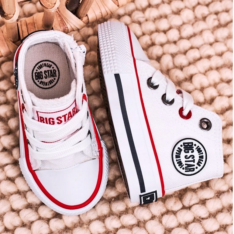 Gyermek magas cipők cipzárral Big Star HH374187 Fehér 3