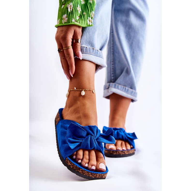 PS1 Sötétkék Wendy parafa talpú papucs 1