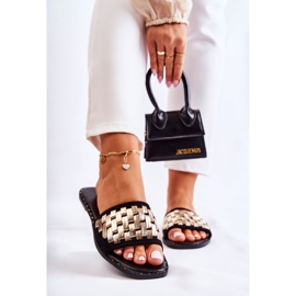 S.Barski Női bőr papucs lapos sarkú fekete Hollis 1