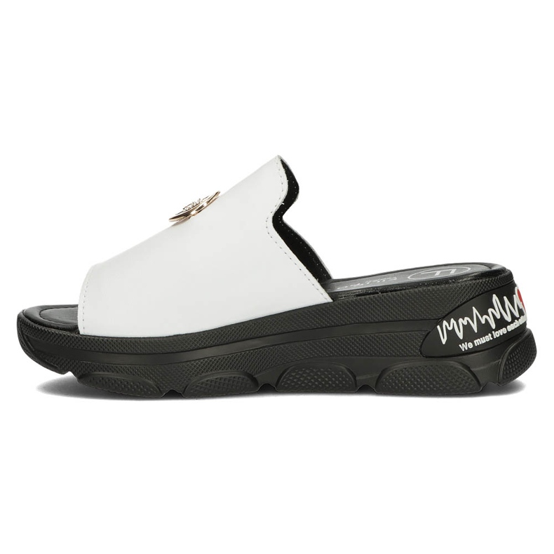 Bőr papucs Filippo DK3872 / 22 Wh fehér 2