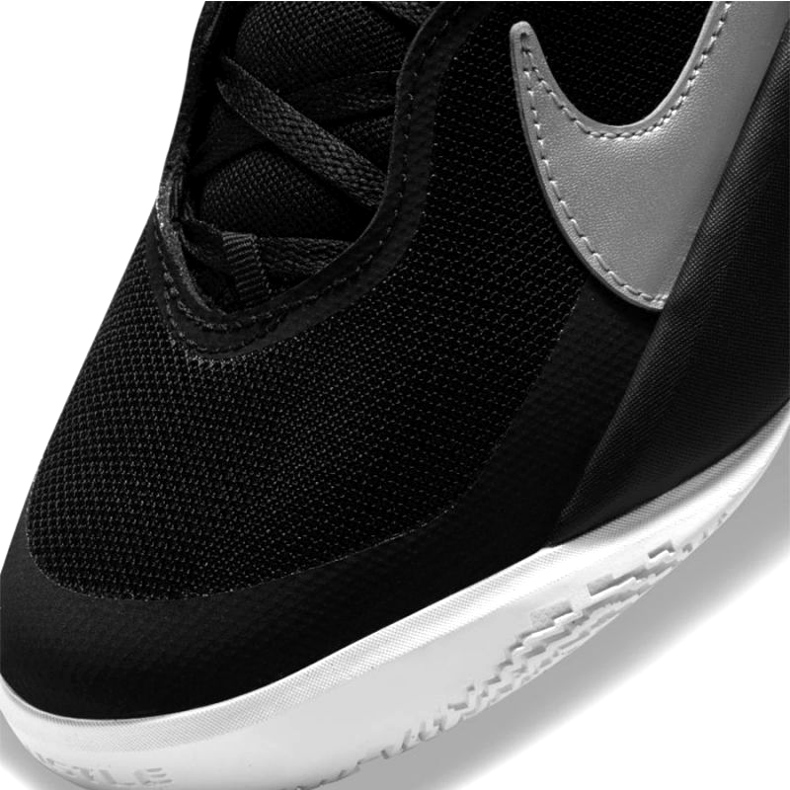 Nike Team Hustle D 10 Big Basketball Shoe Jr CW6735 004 kosárlabda cipő fekete ezüst 3