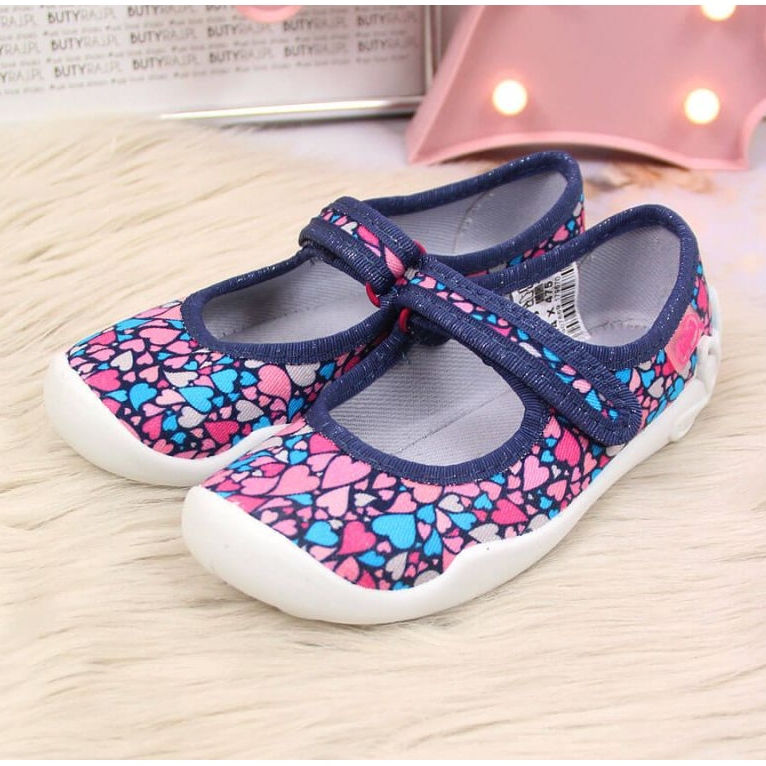 Tépőzáras balerina papucs Grant Jr. Befado sötétkék 2