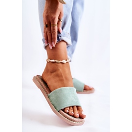 FJ1 Velúr női papucs Sunset Green zöld 1