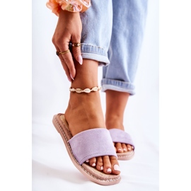 FJ1 Velúr női papucs Sunset Purple ibolya 1