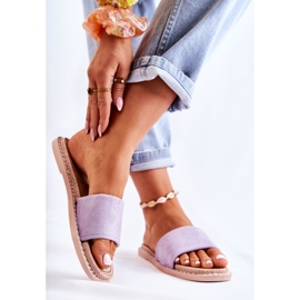 FJ1 Velúr női papucs Sunset Purple lila 2