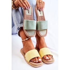 FJ1 Velúr női papucs naplemente sárga 2