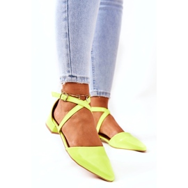 WS1 Patent Pumps Alacsony Sarkú Neon Sárga Giovanna 2