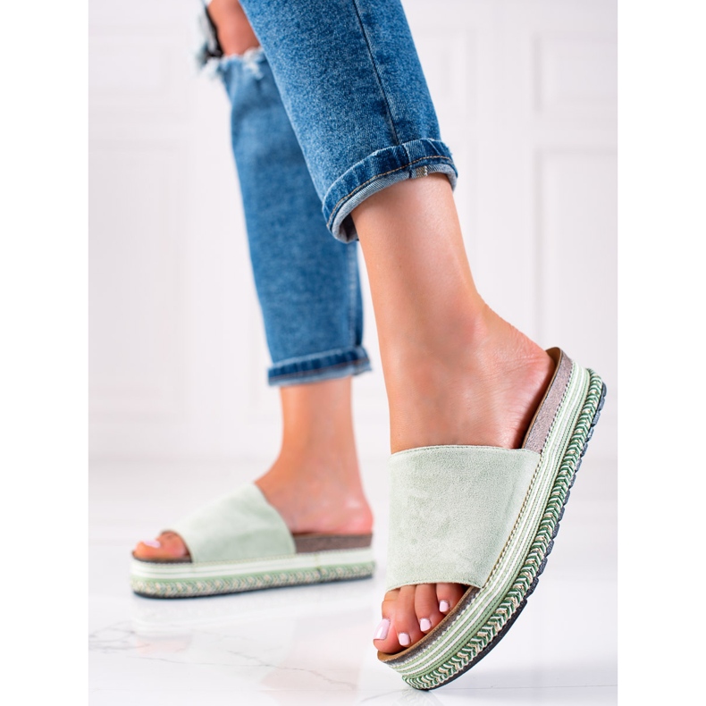 Bestelle Zöld Papucs A Platformon 1