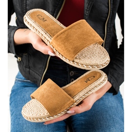 Cm Paris Alkalmi bézs papucs barna 1