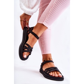 Illatos női szandál tépőzárral ZAXY JJ285068 Fekete 2