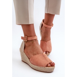 Kényelmes női ékszandál Világos rózsaszín Dellia 2