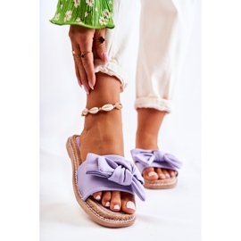 FK1 Női papucs Szövet masnival Violet Ginna ibolya 1 FK1 Női papucs Szövet masnival Violet Ginna ibolya 1