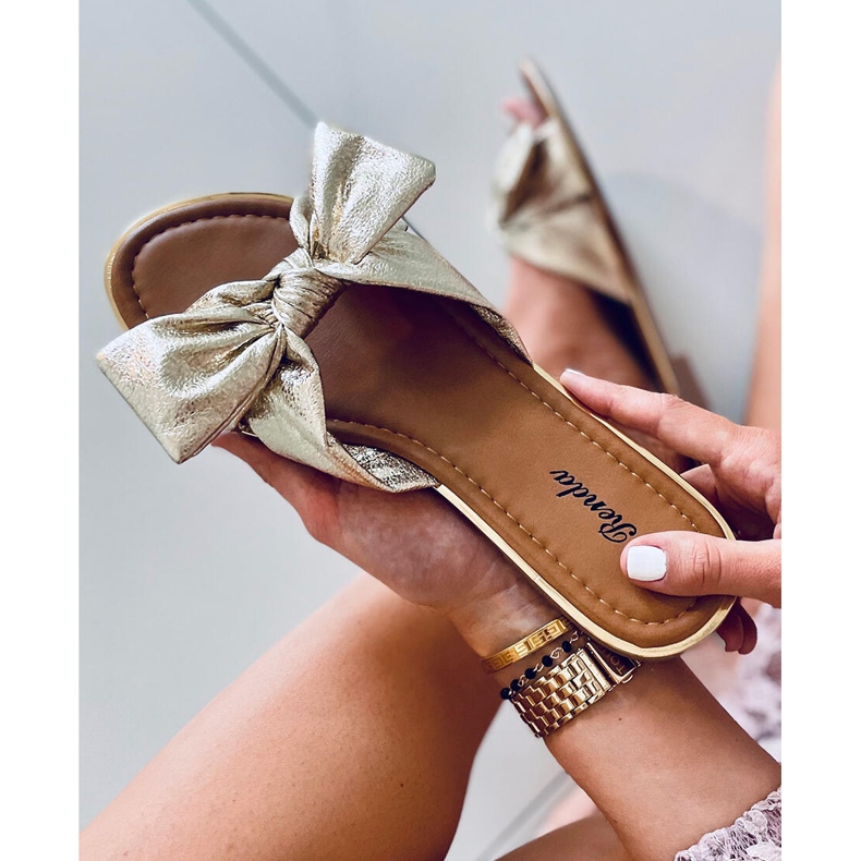 Lirio Gold női papucs aranysárga 2