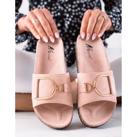 MIKA Velúr papucs rózsaszín 1 MIKA Velúr papucs rózsaszín 1