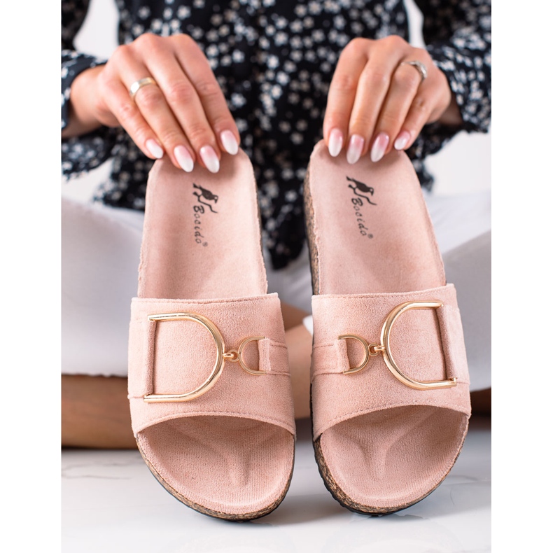 MIKA Velúr papucs rózsaszín 1 MIKA Velúr papucs rózsaszín 1