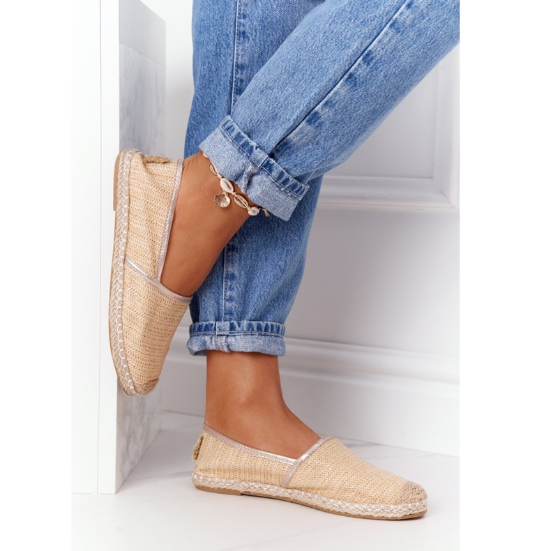 Espadrilles On Straw Sole Lu Boo Beige bézs 1