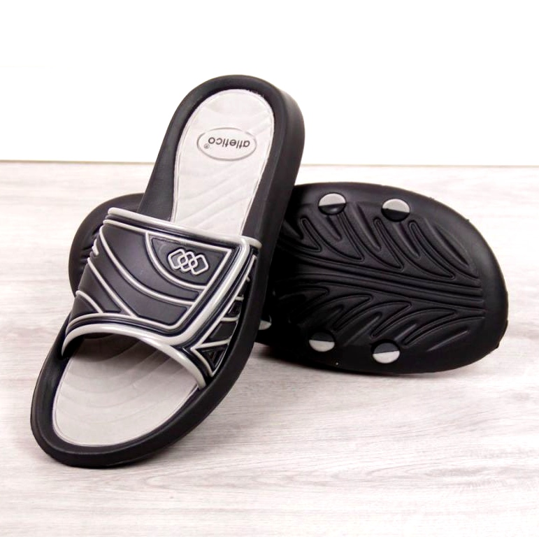 Atletico M ATC207A medencepapucs fekete szürke 2 Atletico M ATC207A medencepapucs fekete szürke 2