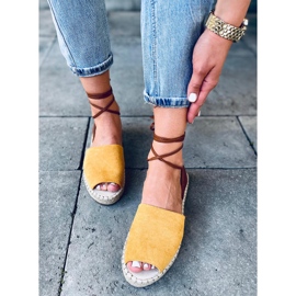Andrina Yellow női espadrillák barna sárga 1