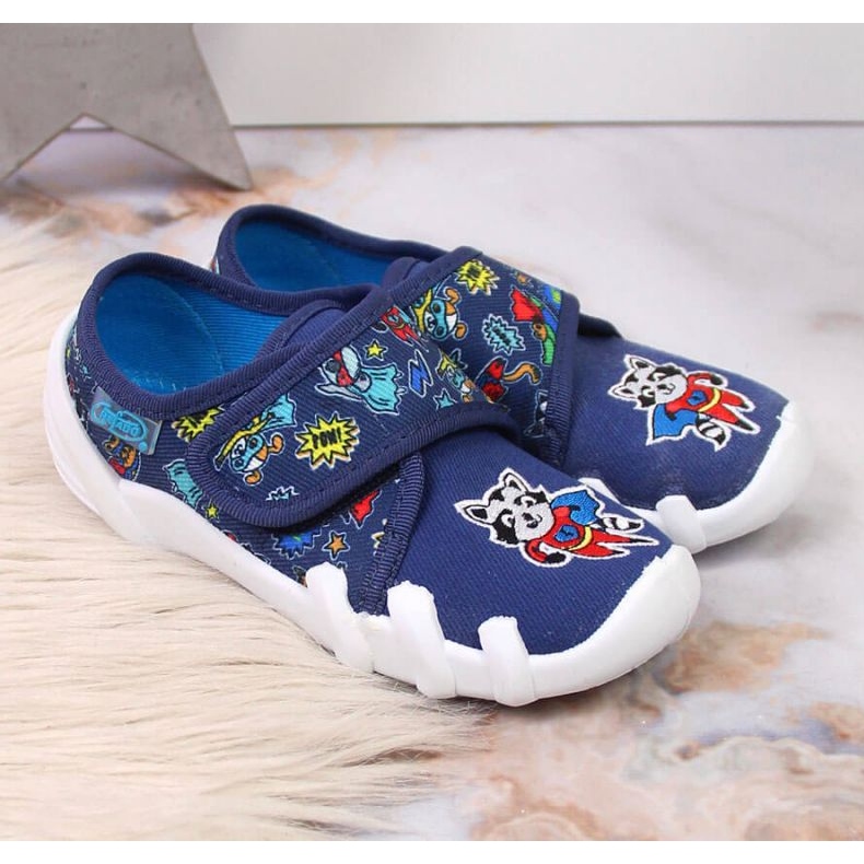 Jr. Befado tépőzáras papucs óvodába sötétkék 2