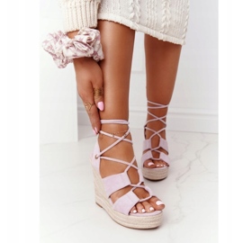 MSMG Kötett ék szandál Violet Mallorca lila 2