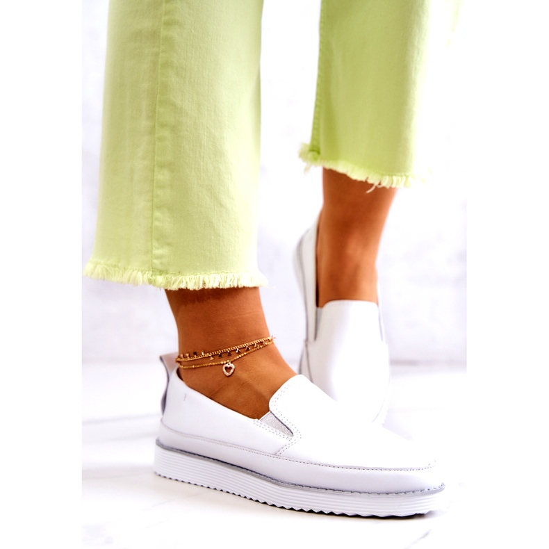 Női bőr tornacipő S.Barski fehér 3