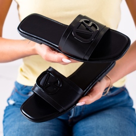 SHELOVET Fekete papucs 1