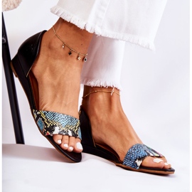 Bőr szandál Maciejka 1971-63 Fekete sokszínű 1