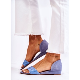 Bőr Maciejka 1971-61 kék szandál 2