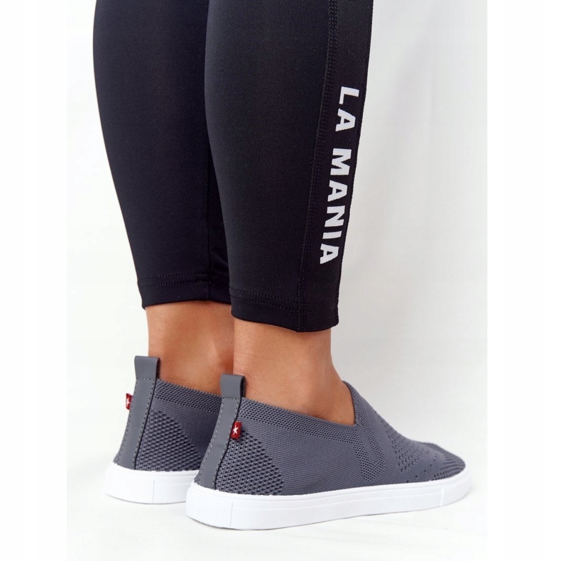 Női cipők Slip-on Big Star FF274A607 Szürke 3