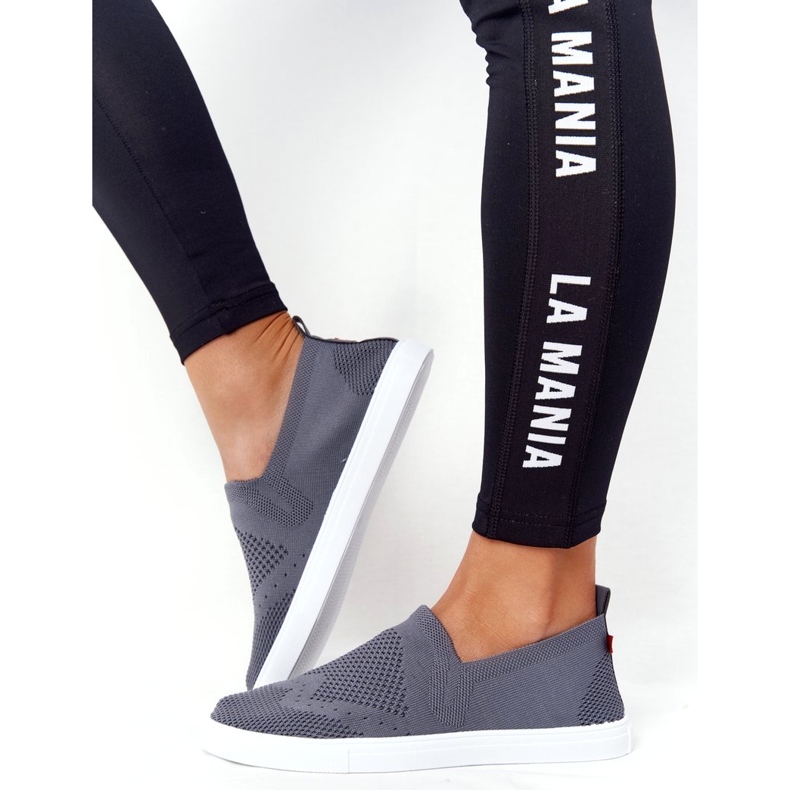 Női cipők Slip-on Big Star FF274A607 Szürke 4