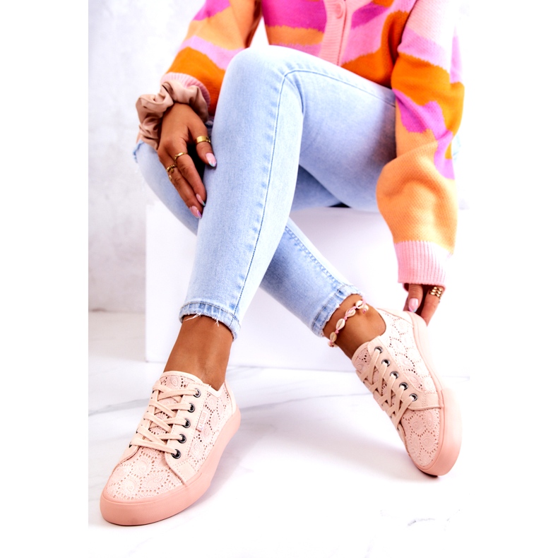 Áttört tornacipő Big Star JJ274059 Világos rózsaszín 5