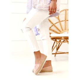 PS1 Női espadrillák szalmaszálon Pink Febi rózsaszín 2