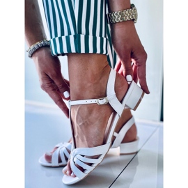 Sparkle White alacsony sarkú szandál fehér 1