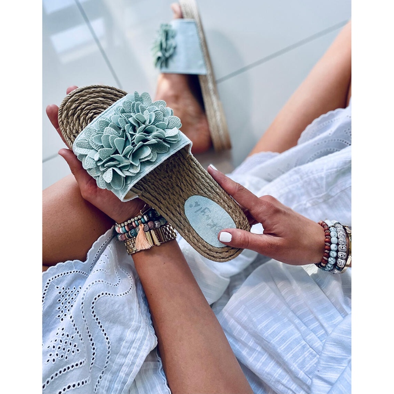 Virágos fiesta Primrose Green papucs zöld 1