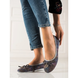 T.Sokolski Színes bőr balerina sokszínű 2