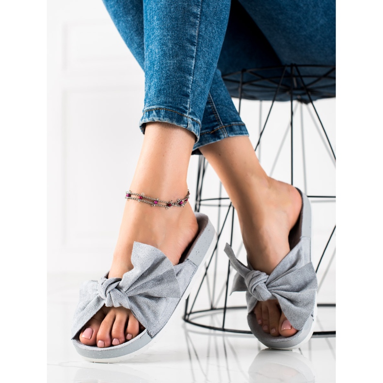 SHELOVET Divatos papucs masnival szürke 2