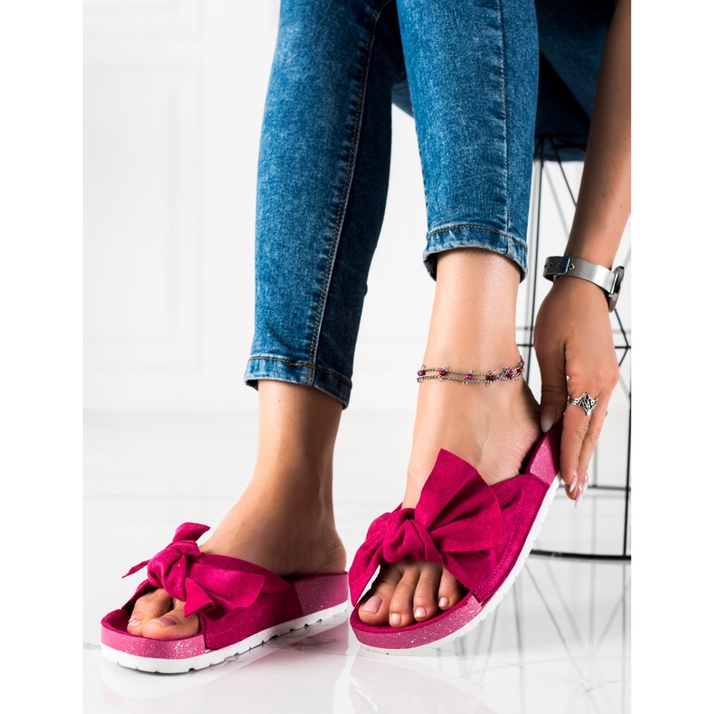 SHELOVET Divatos papucs íjjal rózsaszín 2