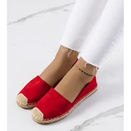Piros női balma espadrillák 2