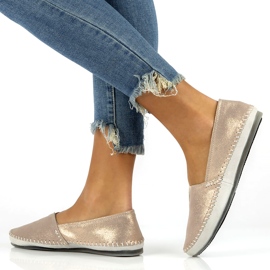 Bőr cipő Filippo DP031 / 22 Go golden szürke aranysárga 6