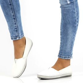 Bőr cipő Filippo DP031 / 22 WH fehér szürke 6