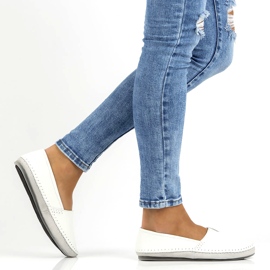 Bőr cipő Filippo DP031 / 22 WH fehér szürke 7