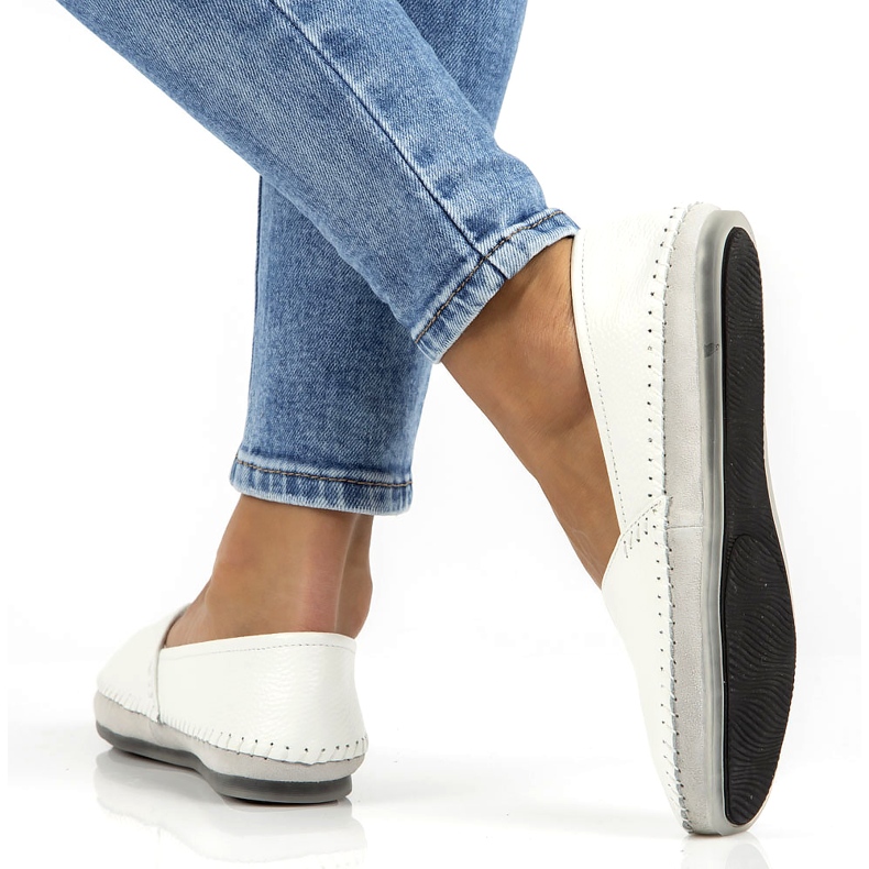 Bőr cipő Filippo DP031 / 22 WH fehér szürke 1