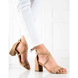 Seastar Bézs színű, magas sarkú szandál 1