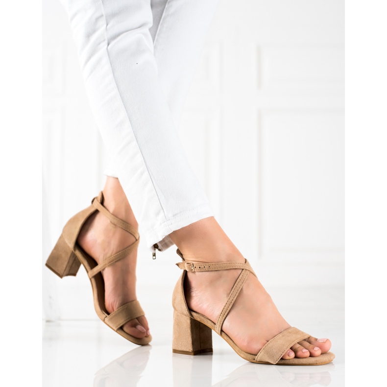 Seastar Bézs színű, magas sarkú szandál 1