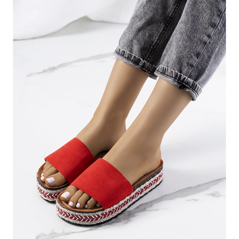 Piros szandál a Bonython parafa talpon 2 Piros szandál a Bonython parafa talpon 2