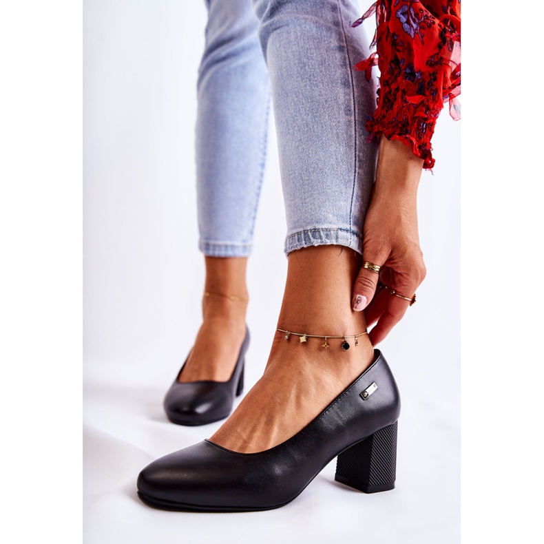 Bőr szivattyúk a bárban Sergio Leone PB178 fekete 1